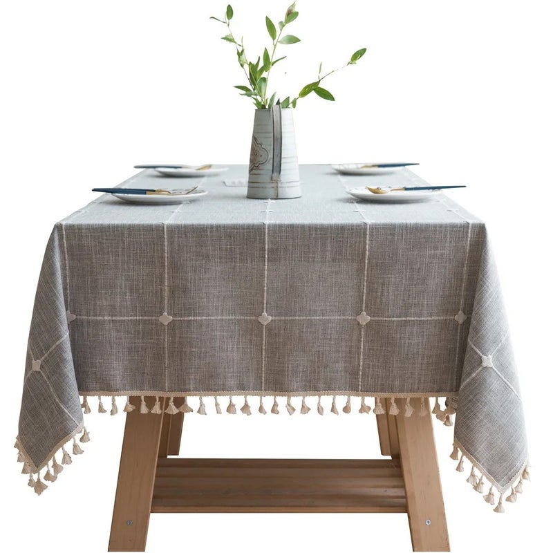Bluejw Selling Solid Color Fabric Tablecloth Linen Plain Tablecloth Nordic Modern Coffee Table Tablecloth - Image 2